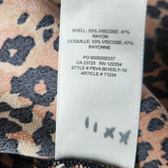 ARITZIA Wilfred Leopard Print Short Sleeve Midi Dress Button Closure Waist Belt - Picture 12 of 12